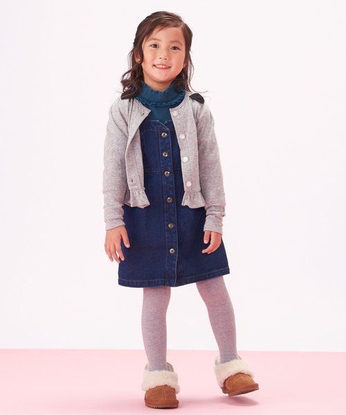 apres les cours(アプレレクール)の「ビスチェジャンパースカート(ジャンパースカート・キッズ・ワインレッド/インディゴブルー・120/140/90/100/130/80/110)」の9枚目の写真