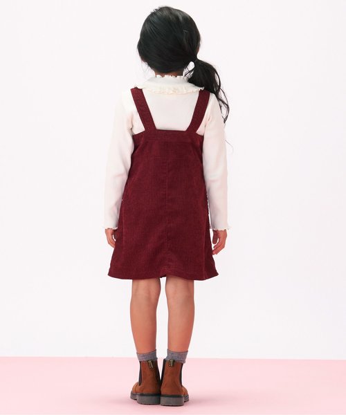 apres les cours(アプレレクール)の「ビスチェジャンパースカート(ジャンパースカート・キッズ・ワインレッド/インディゴブルー・120/140/90/100/130/80/110)」の13枚目の写真