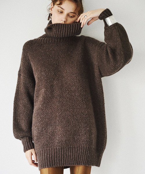 CLANE ブラウン ニットセーター セール】BASIC WARM KNIT TOPS（ニット/セーター）｜CLANE（クラネ）の