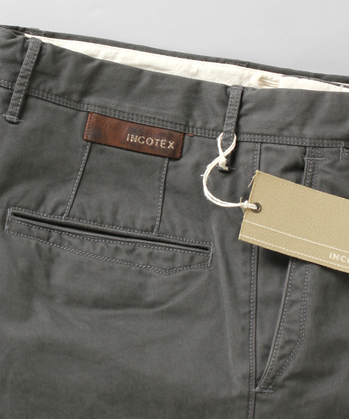 INCOTEX（インコテックス）の「□SLACKS / 1ST603 SLIMFIT CHINO（チノパンツ・メンズ・ライトグレー/チャコールグレー/ベージュ/ブラウン系その他/インディゴブルー・30/31/32）」の10枚目の写真