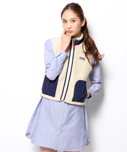 BEAMS BOY（ビームスボーイ）の「□Patagonia / “Kids Retro-X Vest” 13（ベスト・レディース・ベージュ/ネイビー/オフホワイト・ONE SIZE）」の2枚目の写真