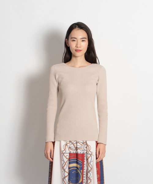 niko and...（ニコアンド）の「ソフトコットン2WAYリブプルオーバー（Tシャツ/カットソー・レディース・ブラック/ベージュ/グリーン/キャメル・MEDIUM/LARGE）」の13枚目の写真