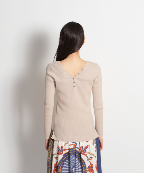 niko and...（ニコアンド）の「ソフトコットン2WAYリブプルオーバー（Tシャツ/カットソー・レディース・ブラック/ベージュ/グリーン/キャメル・MEDIUM/LARGE）」の15枚目の写真