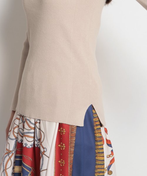 niko and...（ニコアンド）の「ソフトコットン2WAYリブプルオーバー（Tシャツ/カットソー・レディース・ブラック/ベージュ/グリーン/キャメル・MEDIUM/LARGE）」の19枚目の写真