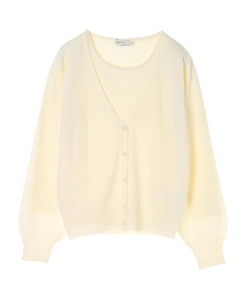 earth music&ecology（アースミュージックアンドエコロジー）の「id レースニットアンサンブル ○（ニット/セーター・レディース・ライトグレー/ネイビー/アイボリー/ミント/ライトイエロー/ライトピンク・S/M）」の21枚目の写真