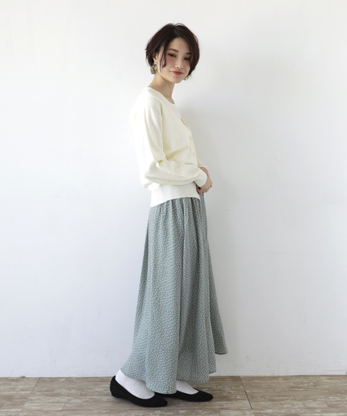 earth music&ecology（アースミュージックアンドエコロジー）の「id レースニットアンサンブル ○（ニット/セーター・レディース・ライトグレー/ネイビー/アイボリー/ミント/ライトイエロー/ライトピンク・S/M）」の8枚目の写真