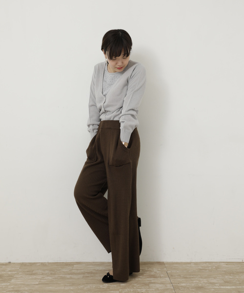 earth music&ecology（アースミュージックアンドエコロジー）の「id レースニットアンサンブル ○（ニット/セーター・レディース・ライトグレー/ネイビー/アイボリー/ミント/ライトイエロー/ライトピンク・S/M）」の17枚目の写真