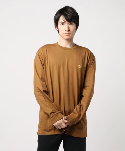 Carhartt WIP（カーハートダブリューアイピー）の「L/S CHASE T-SHIRT（Tシャツ/カットソー・メンズ・ホワイト/ブラック/ダークグリーン/ブラウン/レッド/オレンジ/ヘザーグレー/バーガンディー/ダークネイビー・SMALL/MEDIUM/LARGE/X-LARGE/XX-LARGE/X-SMALL）」の5枚目の写真