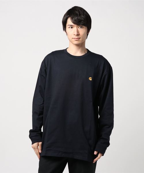 Carhartt WIP（カーハートダブリューアイピー）の「L/S CHASE T-SHIRT（Tシャツ/カットソー・メンズ・ホワイト/ブラック/ダークグリーン/ブラウン/レッド/オレンジ/ヘザーグレー/バーガンディー/ダークネイビー・SMALL/MEDIUM/LARGE/X-LARGE/XX-LARGE/X-SMALL）」の7枚目の写真