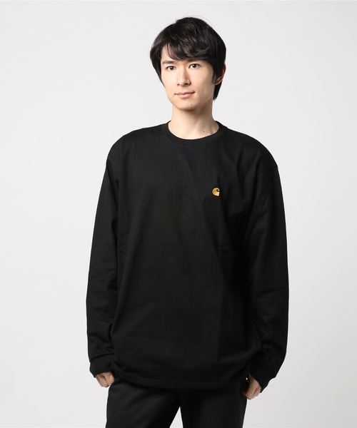Carhartt WIP（カーハートダブリューアイピー）の「L/S CHASE T-SHIRT（Tシャツ/カットソー・メンズ・ホワイト/ブラック/ダークグリーン/ブラウン/レッド/オレンジ/ヘザーグレー/バーガンディー/ダークネイビー・SMALL/MEDIUM/LARGE/X-LARGE/XX-LARGE/X-SMALL）」の3枚目の写真