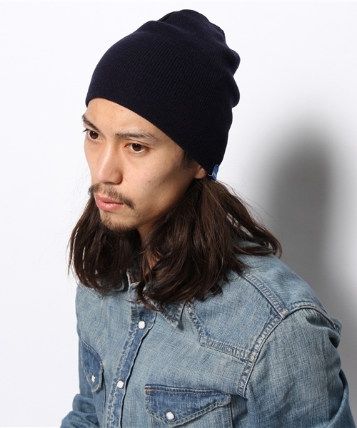 WHO'S WHO gallery（フーズフーギャラリー）の「【rinevuos】ショートビーニー（ニットキャップ/ビーニー・メンズ・ブラック/ホワイト/ネイビー/ワインレッド/ブルー/レッド・FREE）」の7枚目の写真
