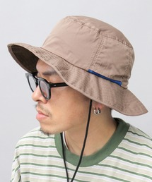 A.M.S. | 撥水加工 ポリエステル 配色 アドベンチャーハット / サファリハット / アウトドアハット / 軽量 / 携帯 / UVカット / あご紐付き(ハット)