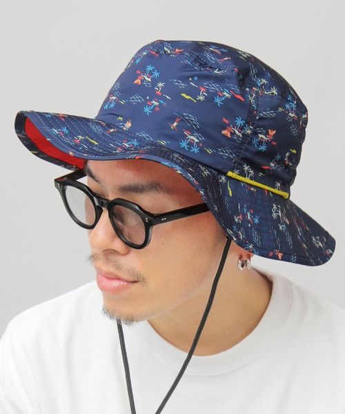 A.M.S.(エーエムエス)の「撥水加工ポリエステル 軽量 ソフト アドベンチャーハット 99.9%UVカットモデル(ハット・メンズ・ブラック/パープル/ネイビー/グレー/カーキ/カモフラージュ/ベージュ/レッド/ブルー/グリーン/ホワイト系その他2/ブラック系その他2/ブルー系その他2/ブルー系その他3/イエロー系その他3/オレンジ系その他3/グレー系その他/ブラック系その他4/ブルー系その他4・M)」の14枚目の写真