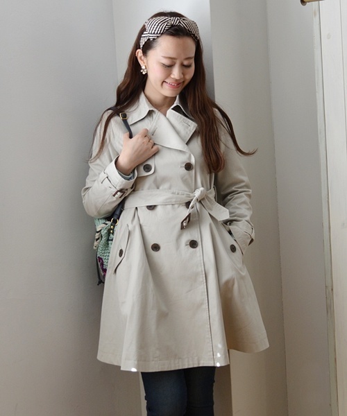 Khaju（カージュ）の「Khaju:トレンチコート□（トレンチコート・レディース・ライトグレー/ベージュ/ベージュ系その他・36/38）」の13枚目の写真