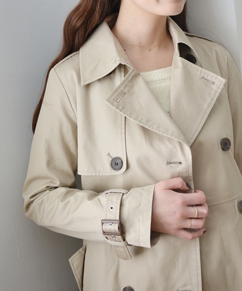 Khaju（カージュ）の「Khaju:トレンチコート□（トレンチコート・レディース・ライトグレー/ベージュ/ベージュ系その他・36/38）」の10枚目の写真