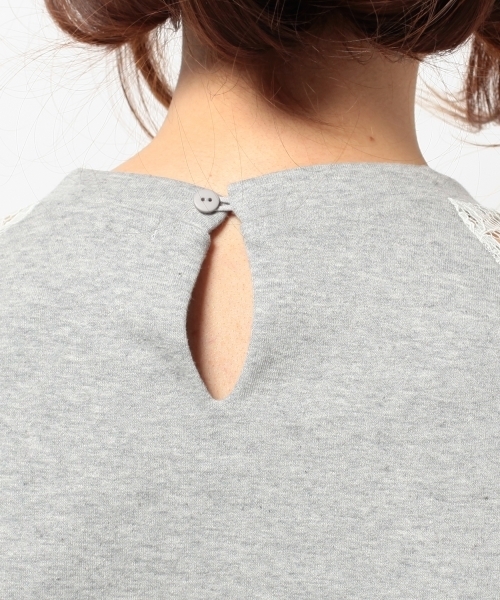 Another Edition(アナザーエディション)の「AE LACE×フリンジ PO(Tシャツ/カットソー・レディース・ホワイト/グレー・フリー)」の8枚目の写真