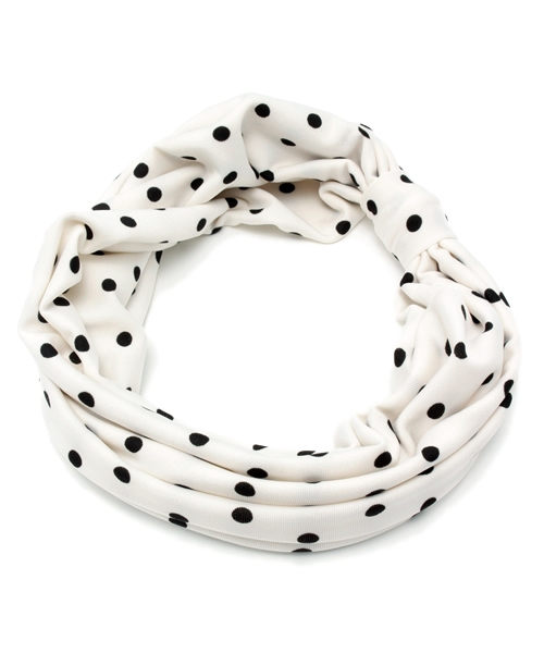 ROSE BUD(ローズバッド)の「(LL ACCESSORIES) 3ZZ008B POLKA DOT HEADBAND(ヘアバンド・レディース・ブラック/ホワイト・ONE SIZE)」の2枚目の写真