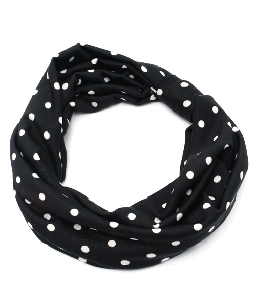 ROSE BUD(ローズバッド)の「(LL ACCESSORIES) 3ZZ008B POLKA DOT HEADBAND(ヘアバンド・レディース・ブラック/ホワイト・ONE SIZE)」の1枚目の写真