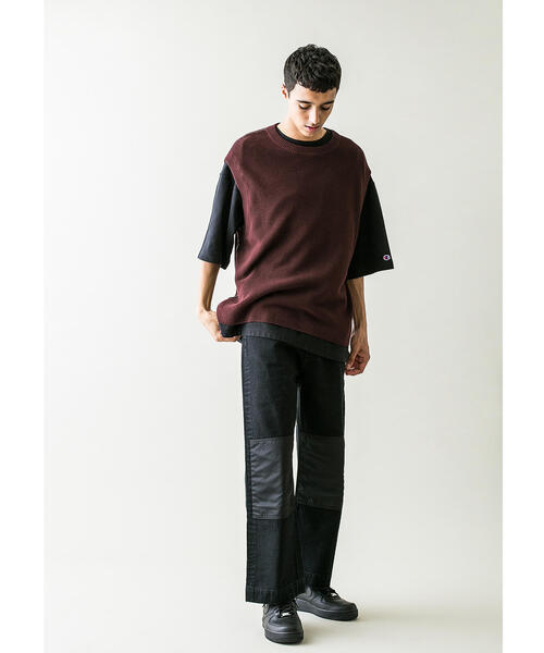 MONKEY TIME（モンキータイム）の「＜monkey time＞ COTTON AZE CROPPED VEST/クロップドベスト（ベスト・メンズ・ブラック/ワインレッド/ベージュ・LARGE/MEDIUM）」の18枚目の写真