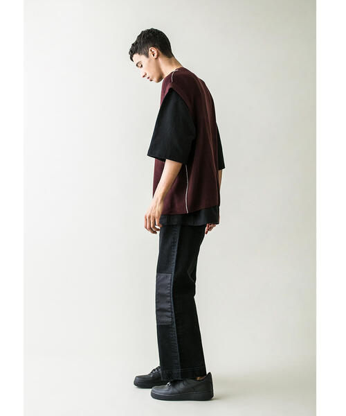 MONKEY TIME（モンキータイム）の「＜monkey time＞ COTTON AZE CROPPED VEST/クロップドベスト（ベスト・メンズ・ブラック/ワインレッド/ベージュ・LARGE/MEDIUM）」の19枚目の写真