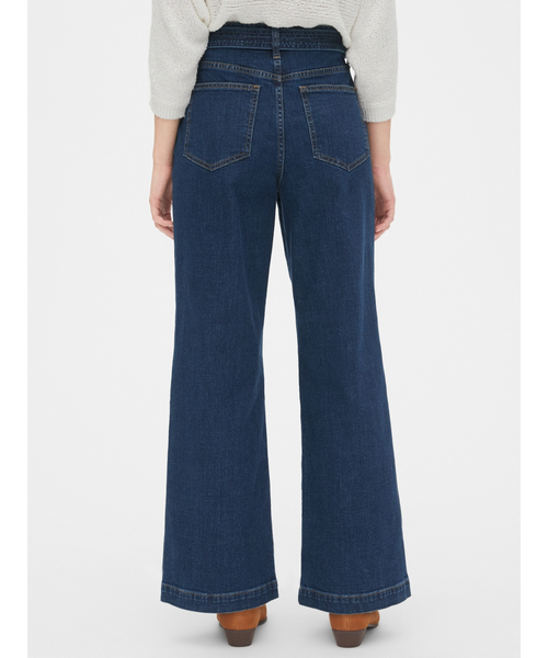 GAP ハイライズ プリーツワイドレッグジーンズ GAP（ギャップ）の「ハイライズ プリーツワイドレッグジーンズ