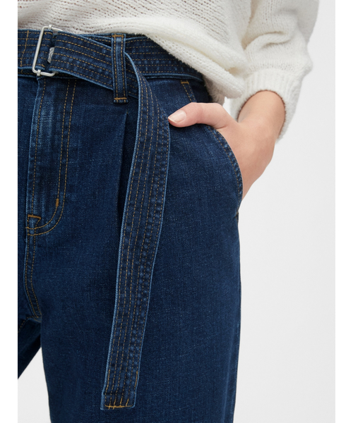 GAP（ギャップ）の「ハイライズ プリーツワイドレッグジーンズ