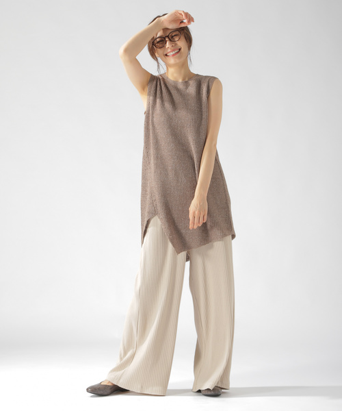 BAYFLOW(ベイフロー)の「イレギュラーヘムベスト(ニット/セーター・レディース・グレー/マスタード/ブラウン・FREE)」の10枚目の写真