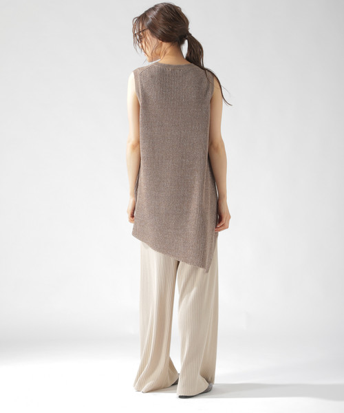 BAYFLOW(ベイフロー)の「イレギュラーヘムベスト(ニット/セーター・レディース・グレー/マスタード/ブラウン・FREE)」の12枚目の写真