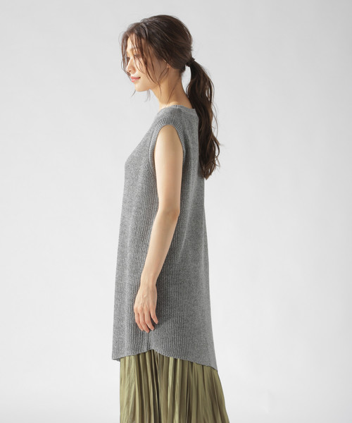 BAYFLOW(ベイフロー)の「イレギュラーヘムベスト(ニット/セーター・レディース・グレー/マスタード/ブラウン・FREE)」の18枚目の写真