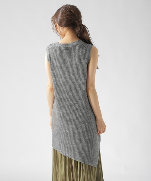 BAYFLOW(ベイフロー)の「イレギュラーヘムベスト(ニット/セーター・レディース・グレー/マスタード/ブラウン・FREE)」の19枚目の写真
