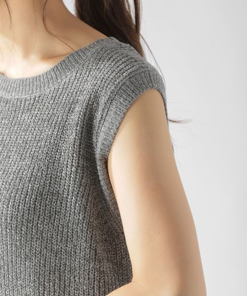 BAYFLOW(ベイフロー)の「イレギュラーヘムベスト(ニット/セーター・レディース・グレー/マスタード/ブラウン・FREE)」の21枚目の写真