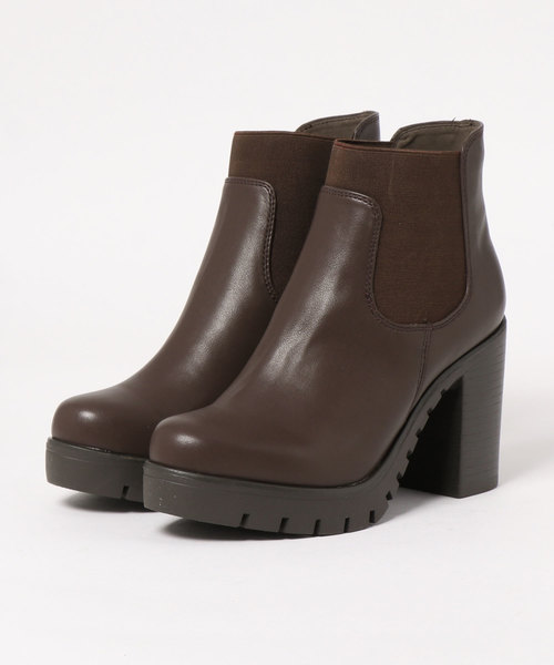 YOSUKE(ヨースケ)の「「YOSUKE/ヨースケ」厚底サイドゴアショートブーツ(ブーツ・レディース・ブラック/ブラウン/グレー・40/38/39/41/36/37)」の3枚目の写真