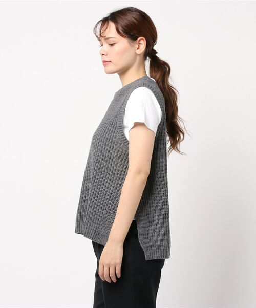 rps（アールピーエス）の「アクリルゆったりニットベスト（ベスト・レディース・杢グレー/ネイビー/ベージュ系その他/モカ/チャコールグレー/グレイッシュベージュ・M）」の8枚目の写真
