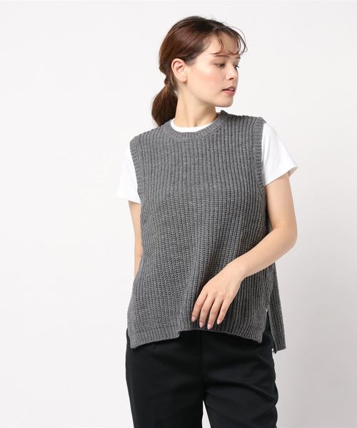 rps（アールピーエス）の「アクリルゆったりニットベスト（ベスト・レディース・杢グレー/ネイビー/ベージュ系その他/モカ/チャコールグレー/グレイッシュベージュ・M）」の10枚目の写真