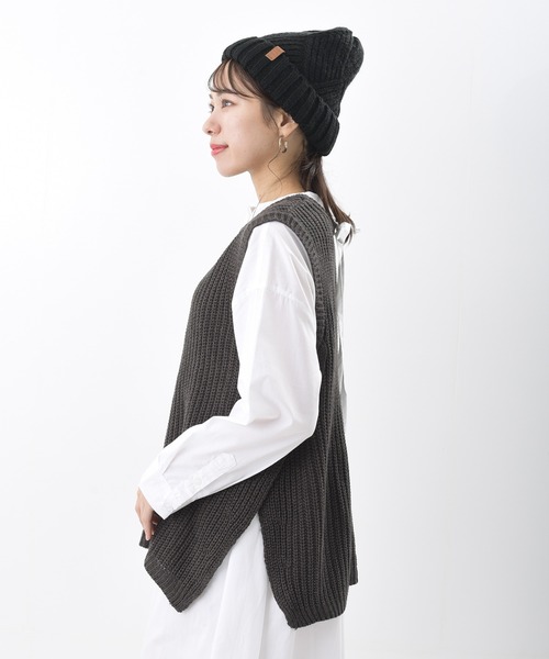 rps（アールピーエス）の「アクリルゆったりニットベスト（ベスト・レディース・杢グレー/ネイビー/ベージュ系その他/モカ/チャコールグレー/グレイッシュベージュ・M）」の21枚目の写真