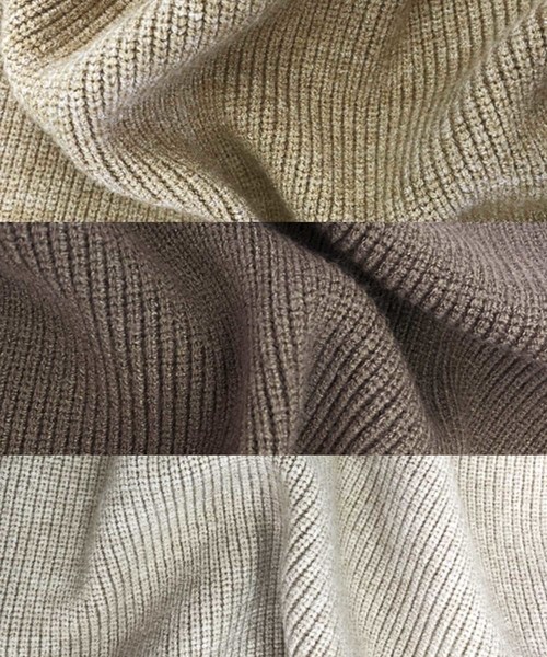 select MOCA（セレクトモカ）の「サイドスリットデザインニットベスト/プチハイネックリブサイドオープンニットロングワンピ（ベスト・レディース・ブラウン/ベージュ/ライトベージュ・FREE）」の13枚目の写真