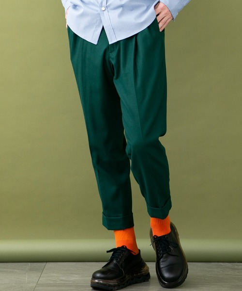UNITED TOKYO（ユナイテッドトウキョウ）の「フラノカラースラックス（スラックス・メンズ・パープル/グリーン/レンガ・1/2/3）」の2枚目の写真