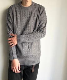COMMONWARE:HOME LAUNDRY ARAN KNIT C/N KNIT ホームランドリー アラン編み クルーネックニット