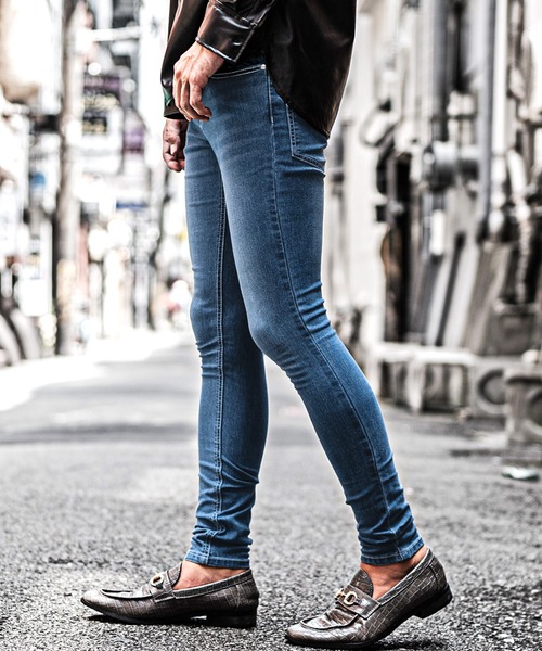 SOMEDIFF（サムディフ）の「【SOMEDIFF】極細 ストレッチスキニーデニムパンツ ブラック系 メンズ スリムフィットジーンズ ジーパン 春服 冬服（デニムパンツ・メンズ・インディゴブルー/ブルー系その他/ブラック/ブルー/ホワイト/ワンウォッシュ/ブラック系・L/M/XL/S/XS）」の8枚目の写真