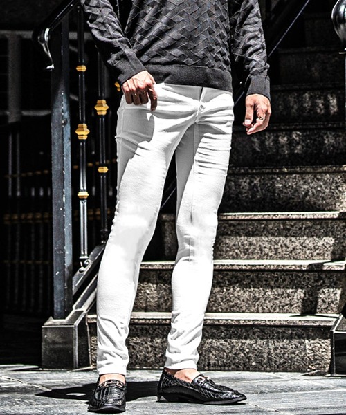 SOMEDIFF（サムディフ）の「【SOMEDIFF】極細 ストレッチスキニーデニムパンツ ブラック系 メンズ スリムフィットジーンズ ジーパン 春服 冬服（デニムパンツ・メンズ・インディゴブルー/ブルー系その他/ブラック/ブルー/ホワイト/ワンウォッシュ/ブラック系・L/M/XL/S/XS）」の17枚目の写真