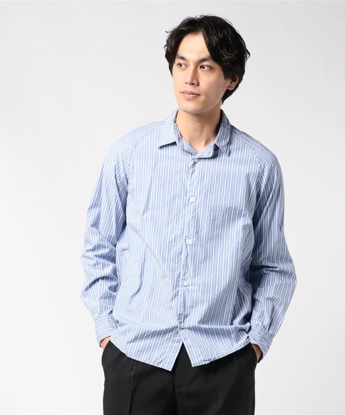 超話題新作 セール ラグランスリーブストライプシャツ 91 234 10 0101 をセール価格で購入できます Estnation Estnation トップス ラグランスリーブストライプシャツ シャツ ブラウス Estnation エストネーション のファッション Estnation