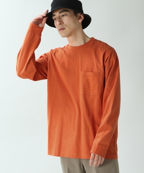 RAGEBLUE(レイジブルー)の「【USAコットン使用】ドロップロンT/871982(Tシャツ/カットソー・メンズ・ホワイト/ライトブルー/ブラック/ベージュ/グリーン系その他/オレンジ系その他・SMALL/MEDIUM/LARGE)」の1枚目の写真