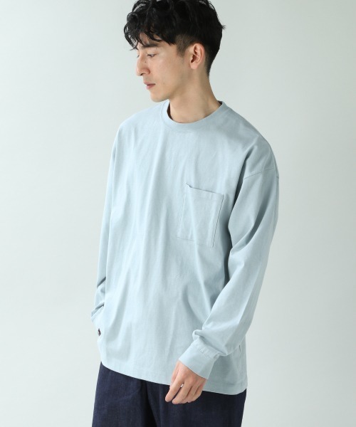 RAGEBLUE(レイジブルー)の「【USAコットン使用】ドロップロンT/871982(Tシャツ/カットソー・メンズ・ホワイト/ライトブルー/ブラック/ベージュ/グリーン系その他/オレンジ系その他・SMALL/MEDIUM/LARGE)」の6枚目の写真