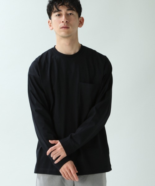 RAGEBLUE(レイジブルー)の「【USAコットン使用】ドロップロンT/871982(Tシャツ/カットソー・メンズ・ホワイト/ライトブルー/ブラック/ベージュ/グリーン系その他/オレンジ系その他・SMALL/MEDIUM/LARGE)」の3枚目の写真