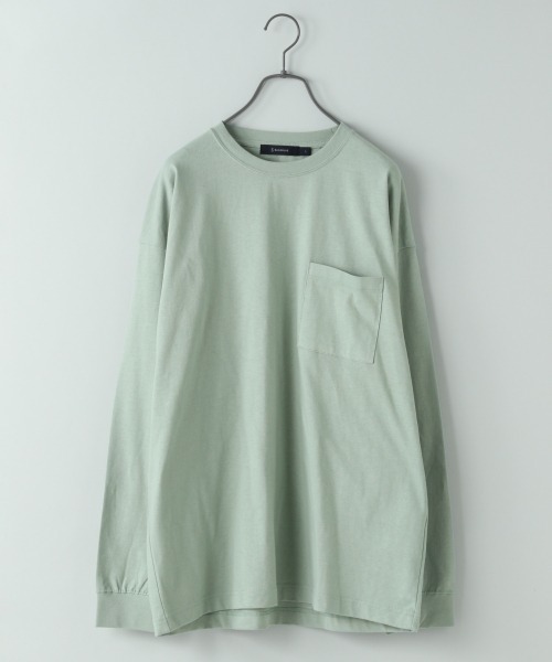 RAGEBLUE(レイジブルー)の「【USAコットン使用】ドロップロンT/871982(Tシャツ/カットソー・メンズ・ホワイト/ライトブルー/ブラック/ベージュ/グリーン系その他/オレンジ系その他・SMALL/MEDIUM/LARGE)」の9枚目の写真