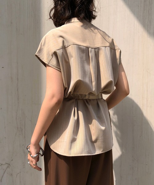 &g'aime(アンジェム)の「【&g'aime】ヘリンボーンルーズブラウス(シャツ/ブラウス・レディース・チャコールグレー/ブラウン/ライトカーキ・FREE)」の11枚目の写真