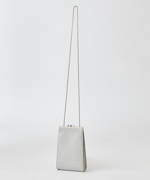 mystic（ミスティック）の「ミニクロコがま口ショルダー（ショルダーバッグ・レディース・アイボリー/ブラック/グレー・FREE）」の13枚目の写真