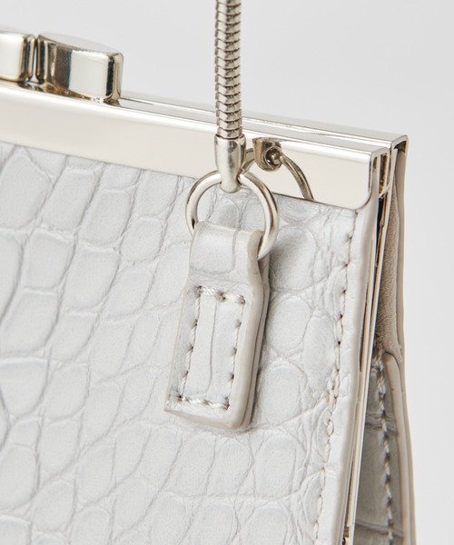 mystic（ミスティック）の「ミニクロコがま口ショルダー（ショルダーバッグ・レディース・アイボリー/ブラック/グレー・FREE）」の9枚目の写真