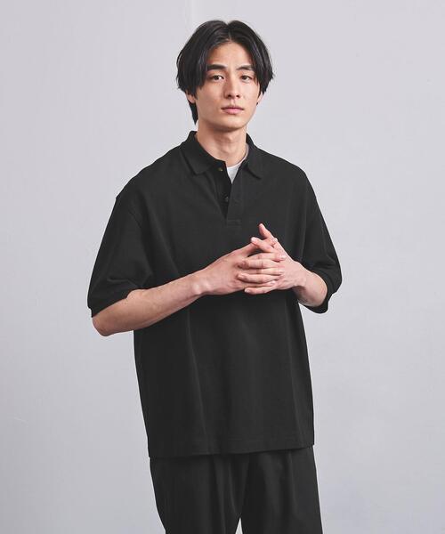 ユナイテッドアローズ　&SONS 黒ポロシャツ 半袖 L size ユナイテッドアローズ＆サンズのメンズのポロシャツ（ブラック