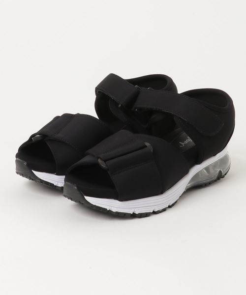 Angelique（アンジェリーク）の「Angelique 1415 スポーティーサンダル（サンダル・レディース・ブラック/グレー・23.5cm/24.5cm/22.5cm/24.0cm）」の2枚目の写真